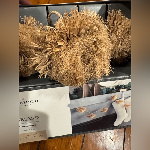 NIB Studio McGeeThreshold 6ft Long Woven Pom Pom Garland - Picture 5 of 8